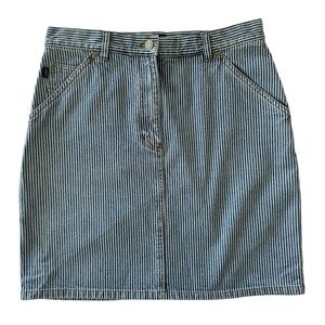 Ralph Lauren Pinstripe Denim Mini Skirt